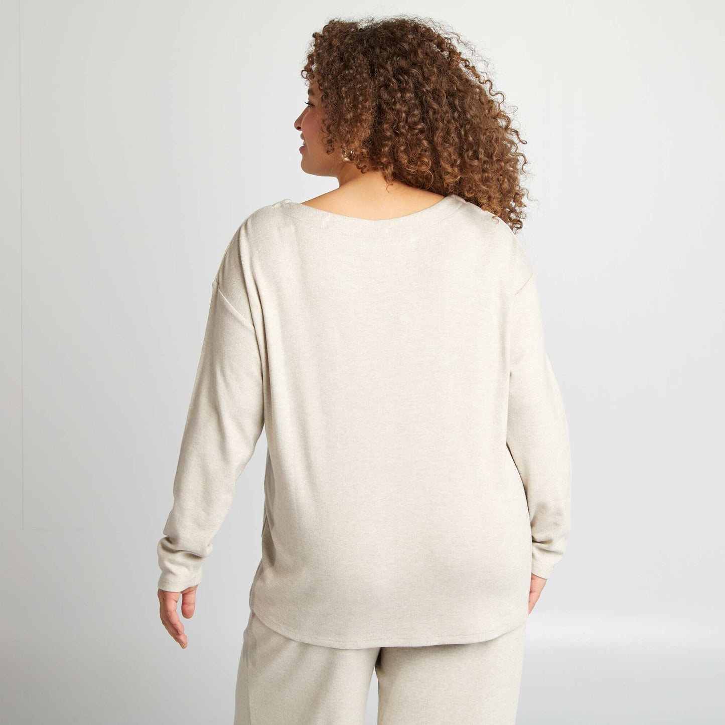 Camiseta de punto BEIGE