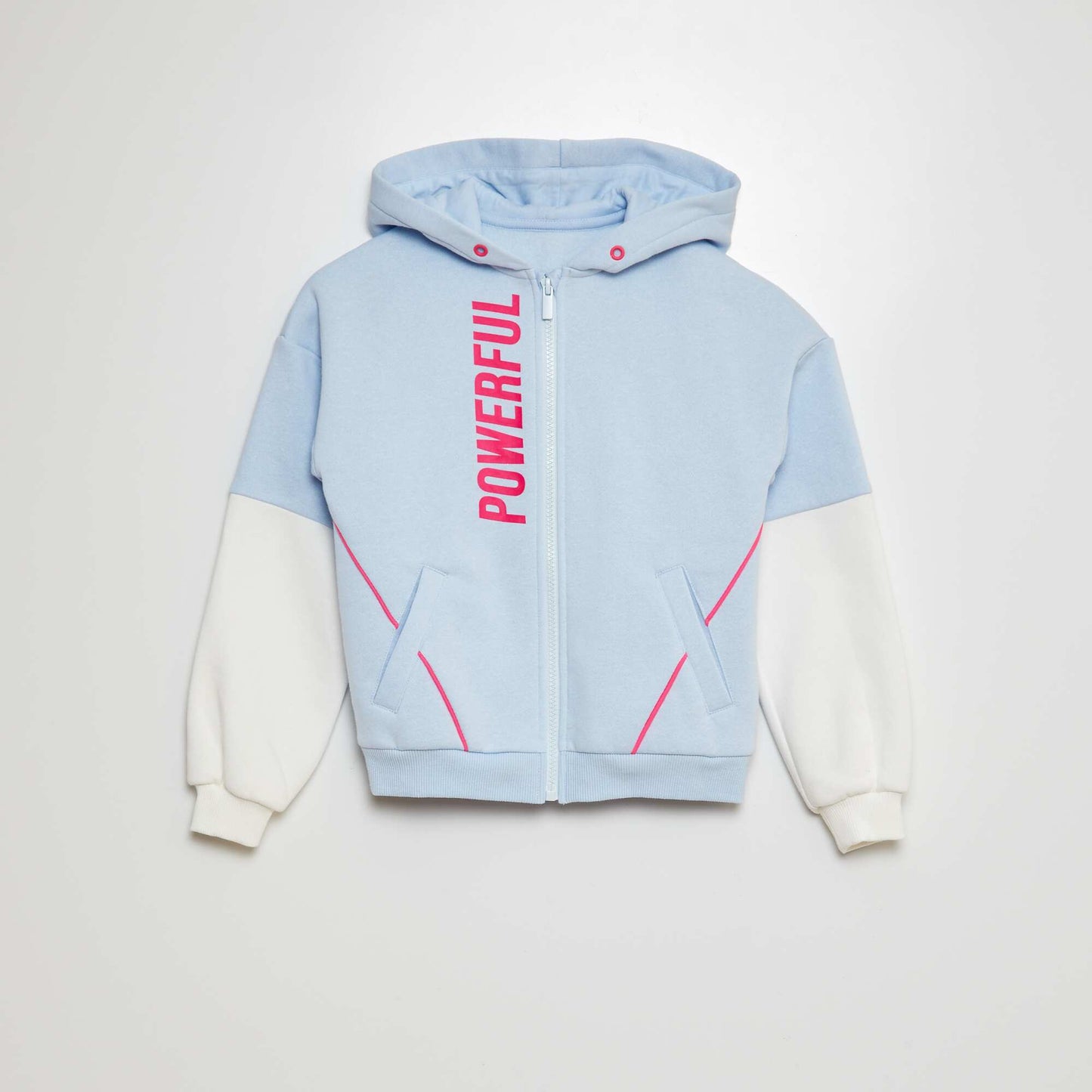 Buzo de chándal deportiva con cremallera y capucha AZUL