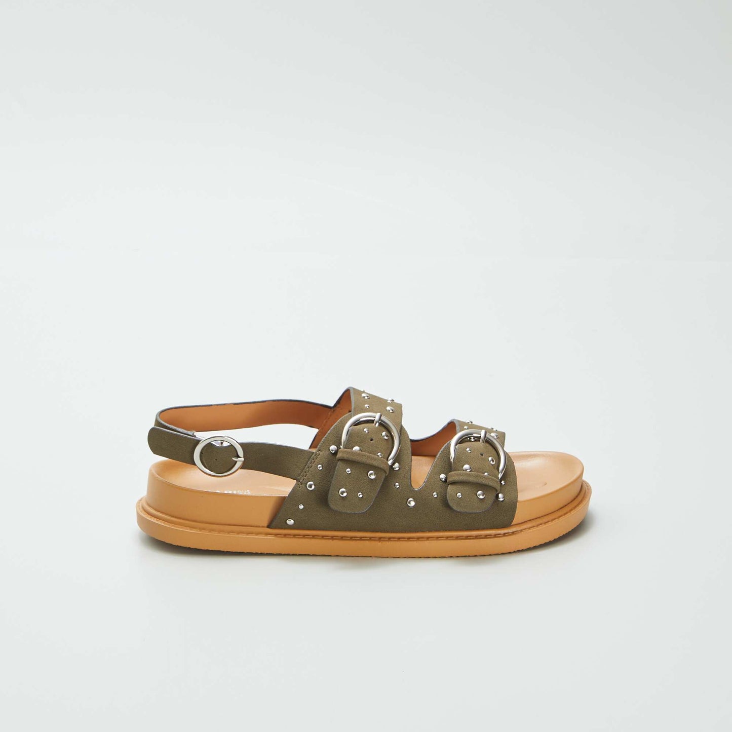 Sandalias con tiras de tachuelas VERDE