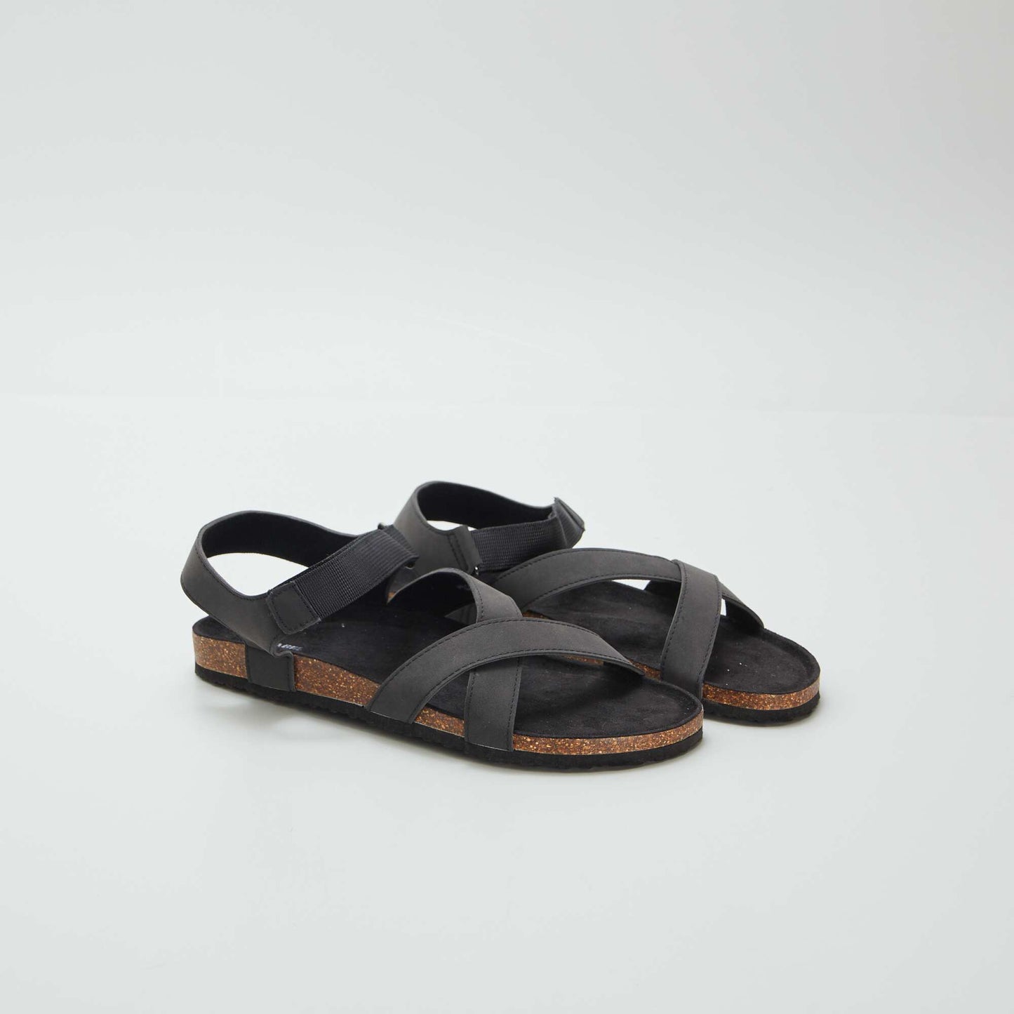 Sandalias con tiras cruzadas NEGRO