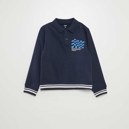Buzo estilo remera AZUL