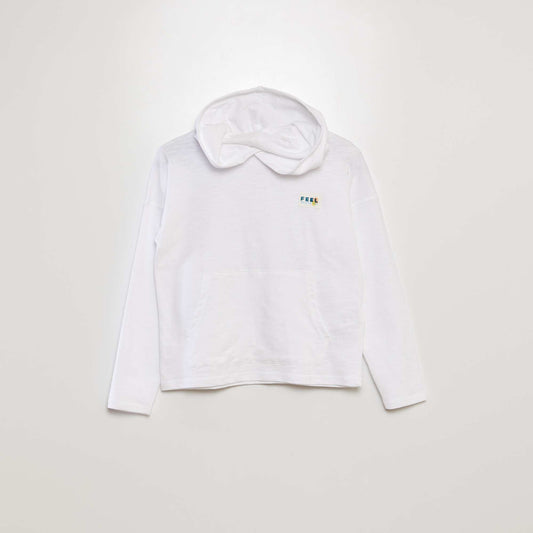 Camiseta con capucha BLANCO
