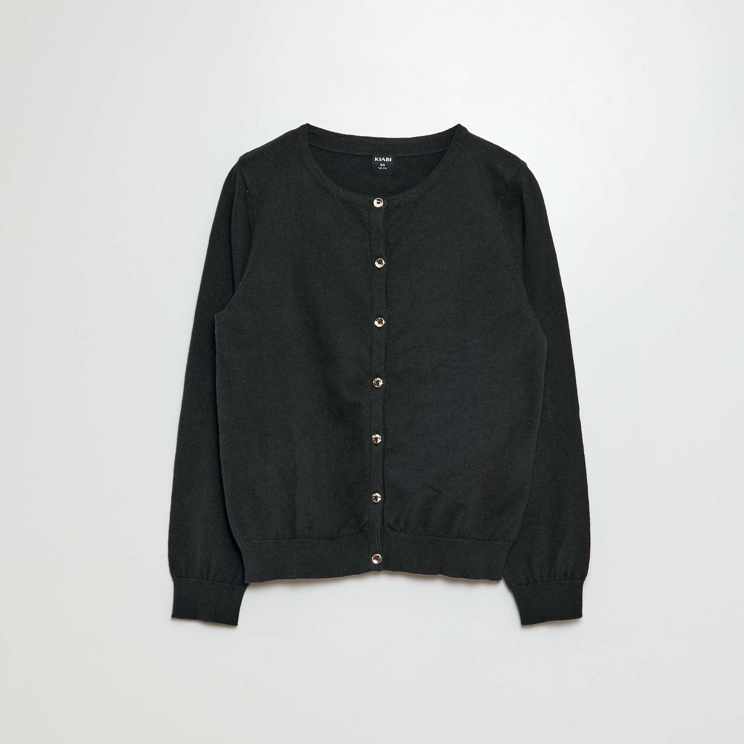 Chaqueta de punto lisa NEGRO