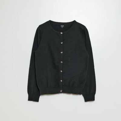 Chaqueta de punto lisa NEGRO