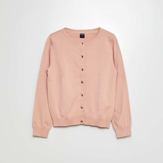 Chaqueta de punto lisa ROSA