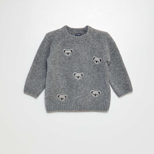 Sweater de punto suave GRIS