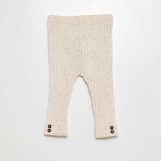 Legging de canalé BEIGE