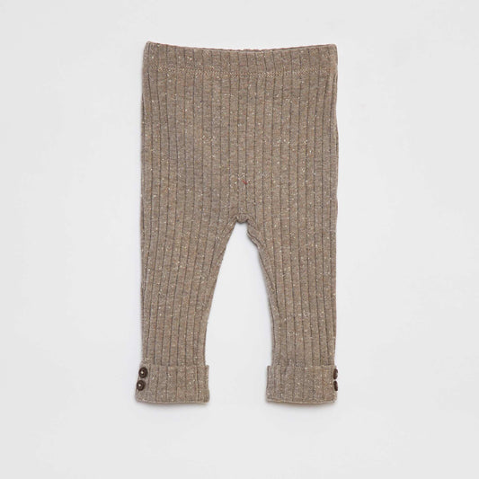 Legging de canalé BEIGE