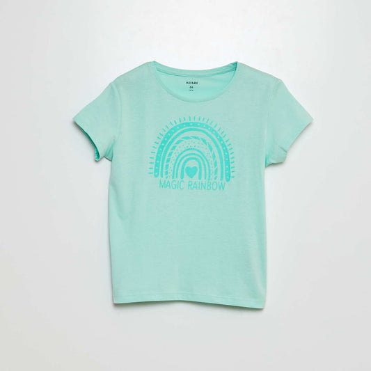 Camiseta de punto estampada VERDE