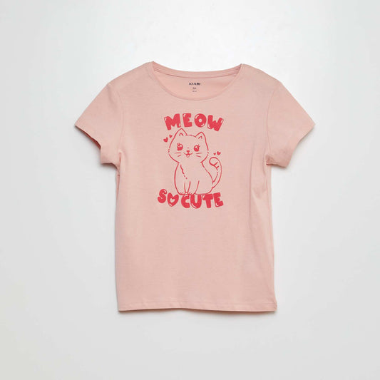 Camiseta de punto estampada ROSA
