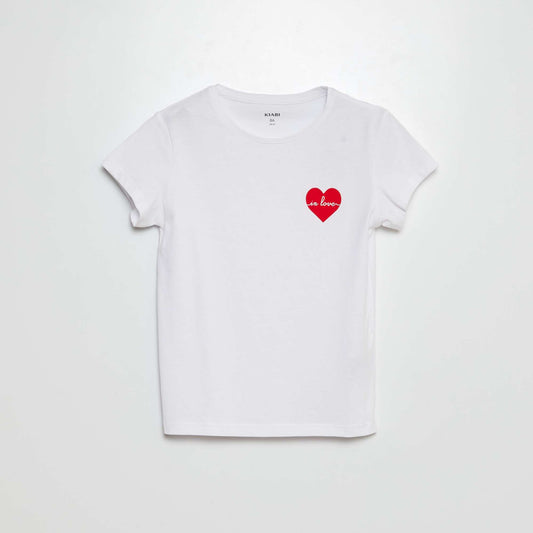 Camiseta de punto estampada BLANCO