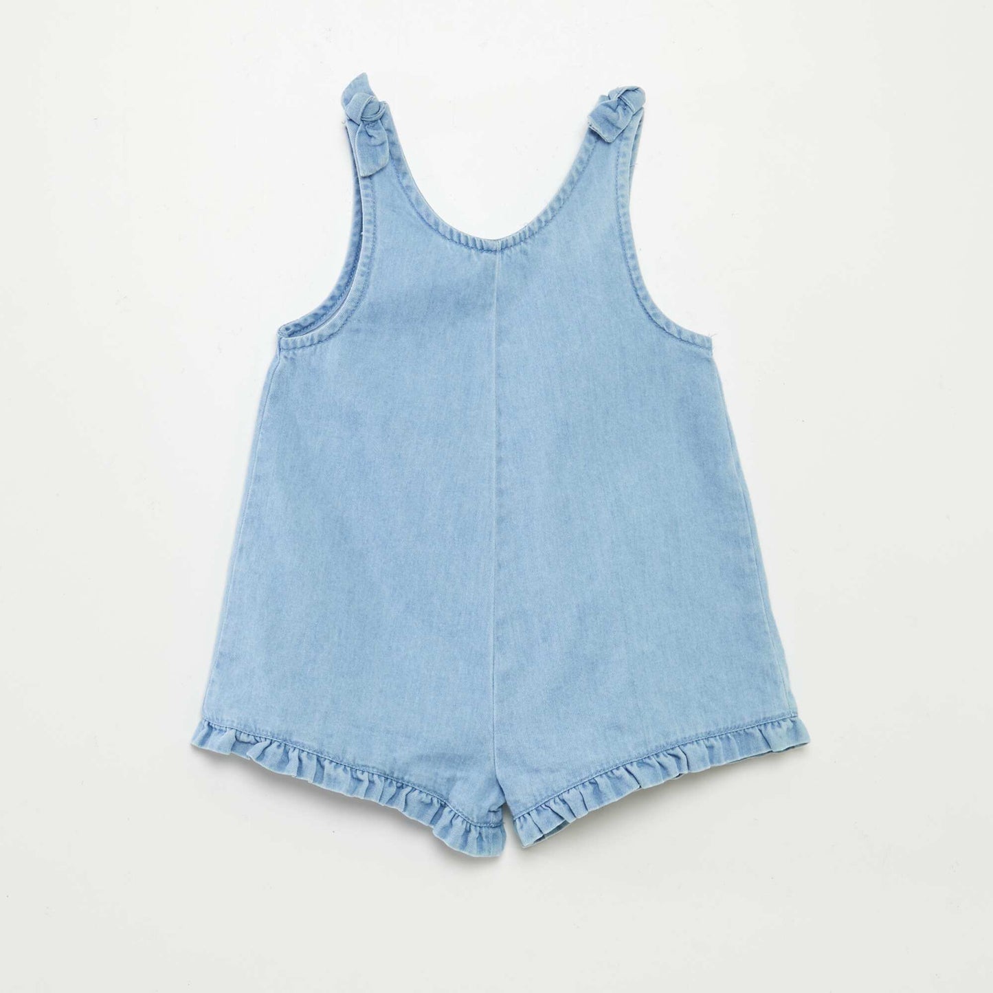 Enterito jean con volante AZUL