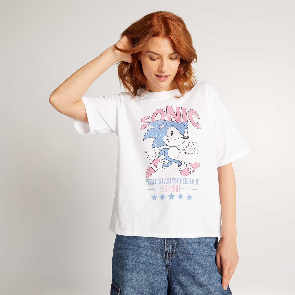 Sonic Ruguai Camiseta oversize 'Sonic' BLANCO – Kiabi Uruguay