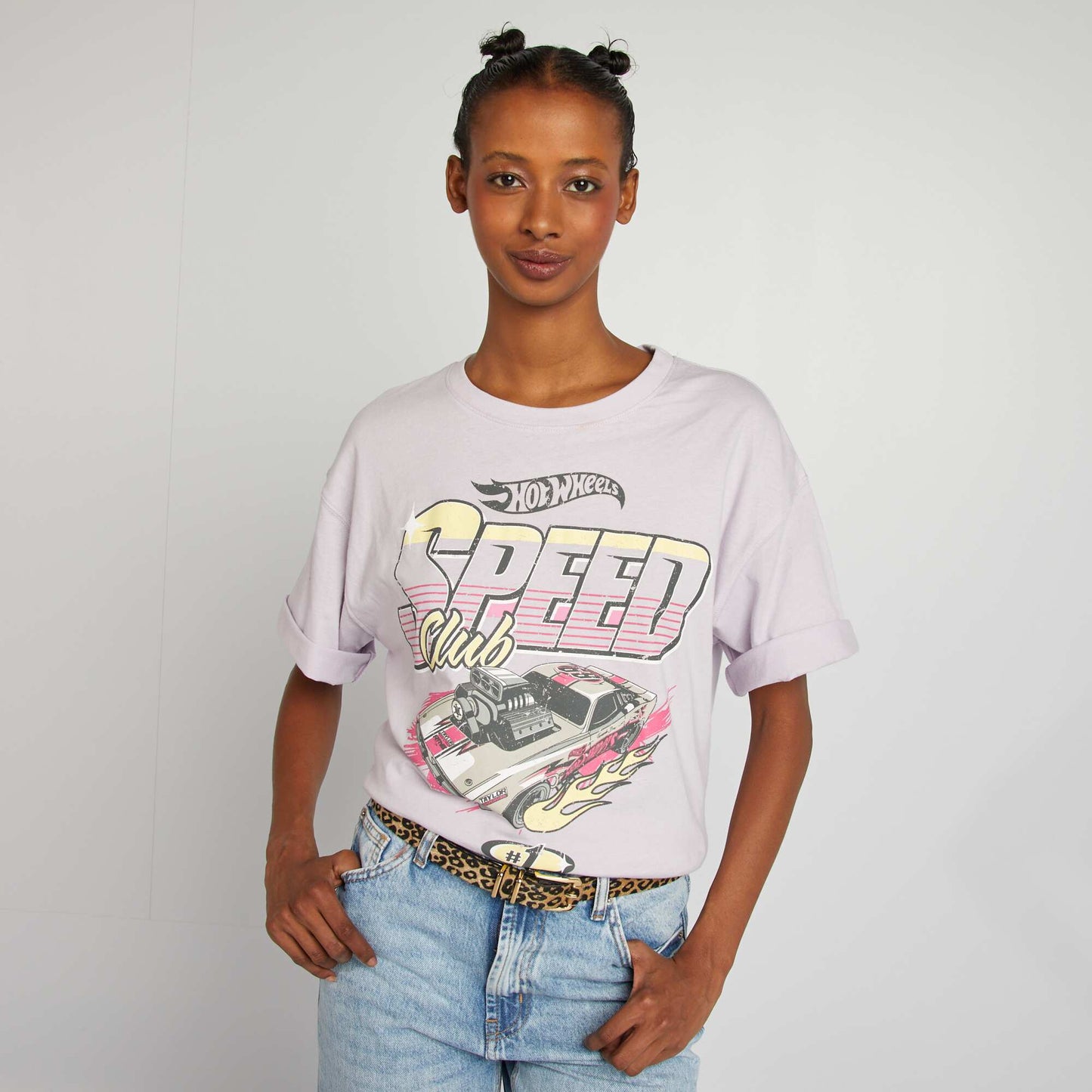 Camiseta estampada 'Hot Wheels' de manga corta PURPURA