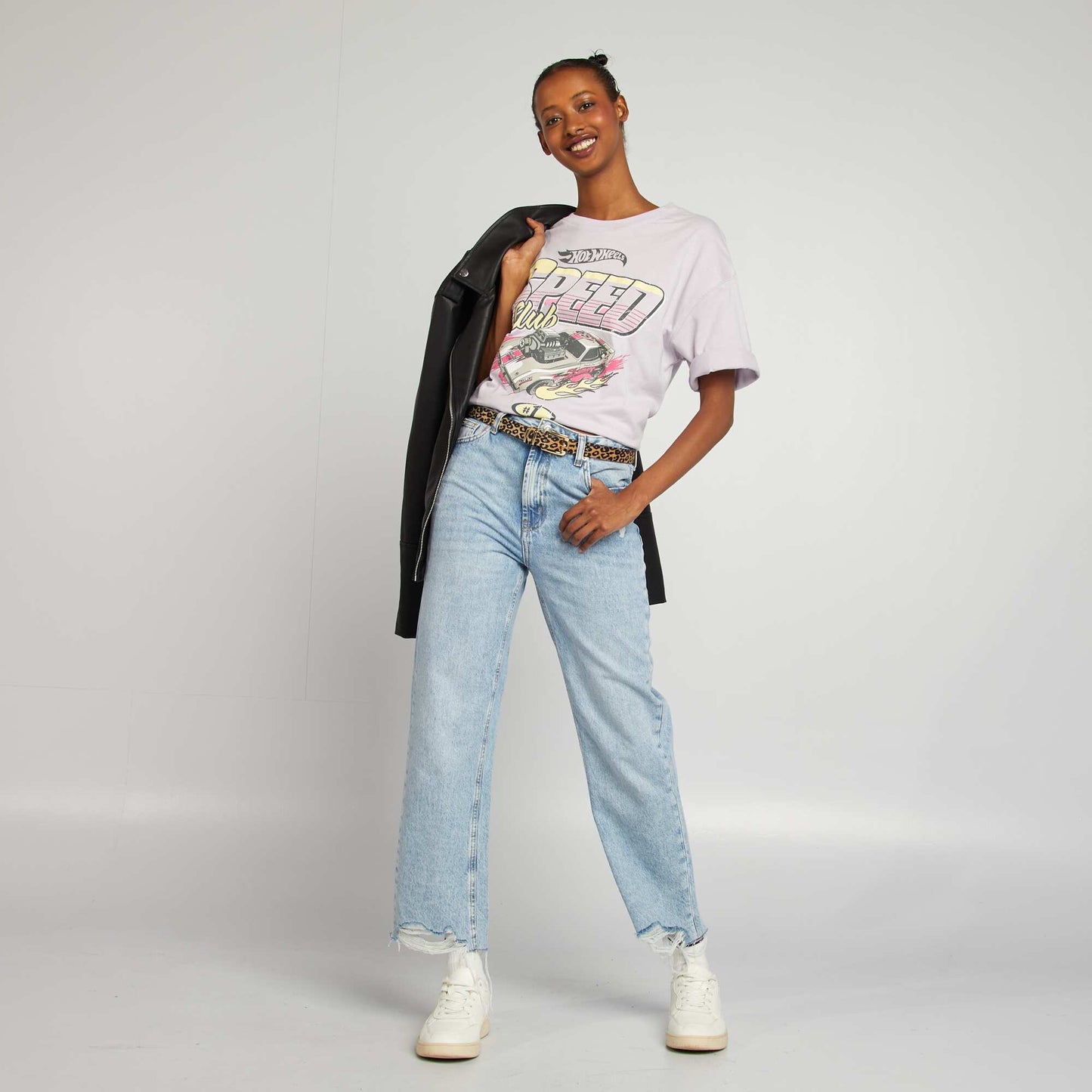Camiseta estampada 'Hot Wheels' de manga corta PURPURA