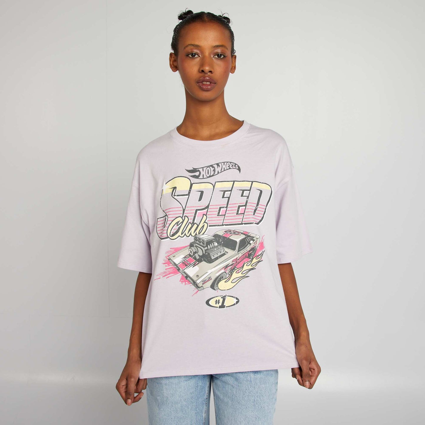 Camiseta estampada 'Hot Wheels' de manga corta PURPURA
