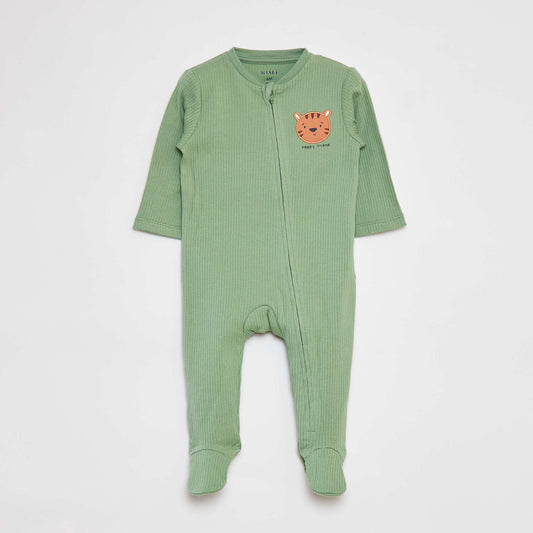 Pelele ligero de canalé VERDE