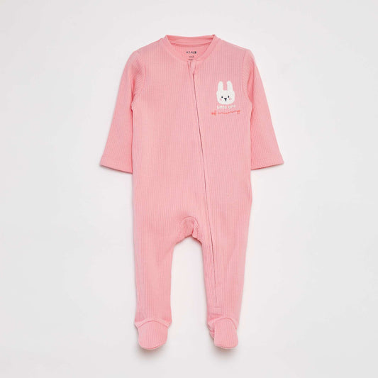 Pelele ligero de canalé ROSA