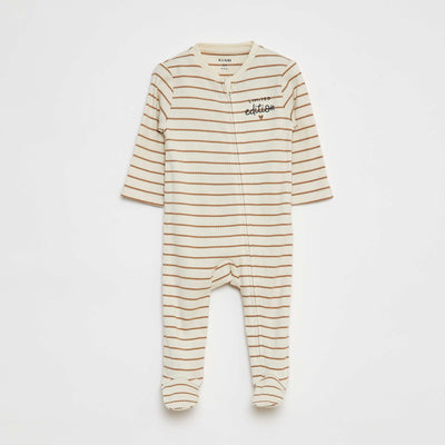 Pijama ligero de canalé BLANCO