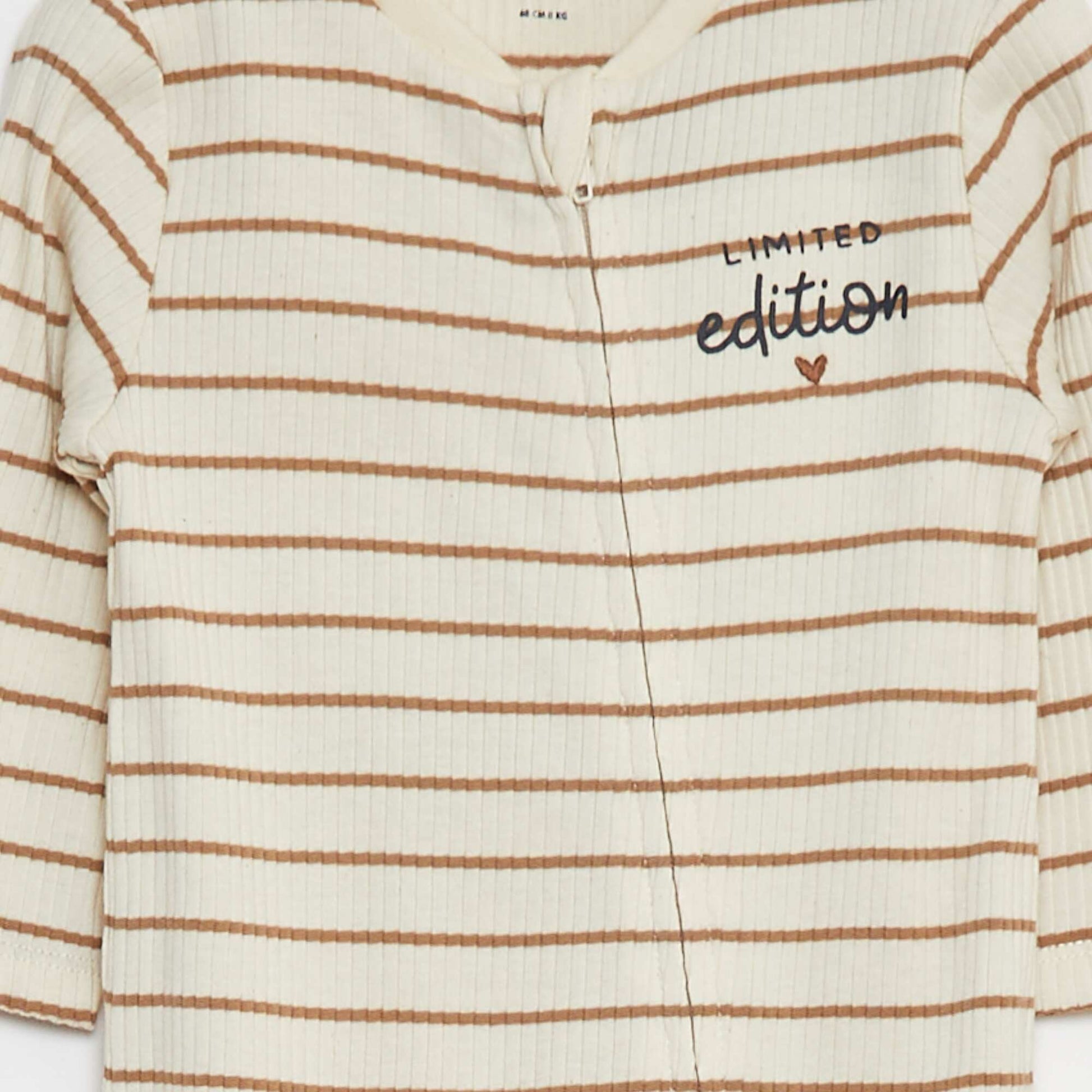 Pijama ligero de canalé BLANCO