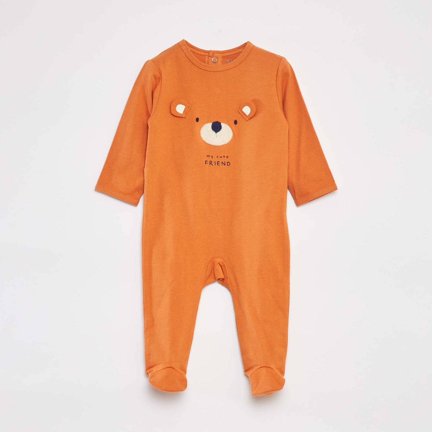 Pijama con pies estampado NARANJA