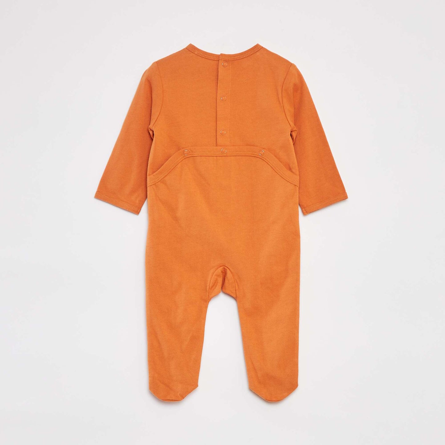 Pijama con pies estampado NARANJA