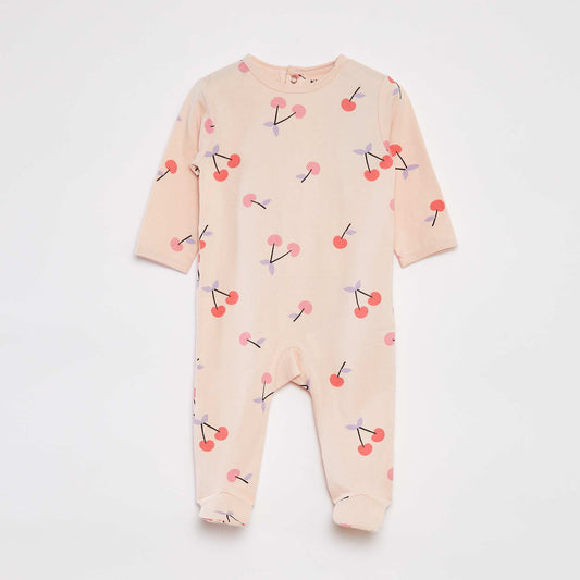 Pijama con pies estampado ROSA