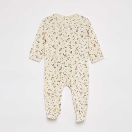Pijama con pies estampado BLANCO