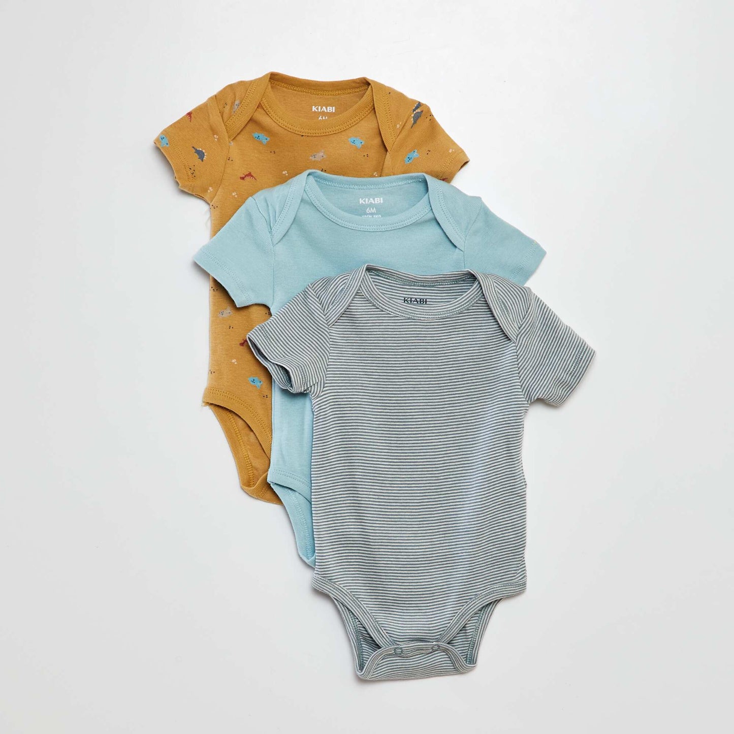 Bodies estampados de algodón - pack de 3 MARRON