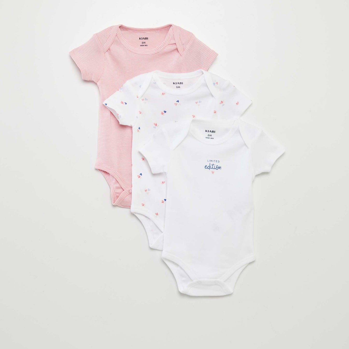 Bodies estampados de algodón - pack de 3 BLANCO