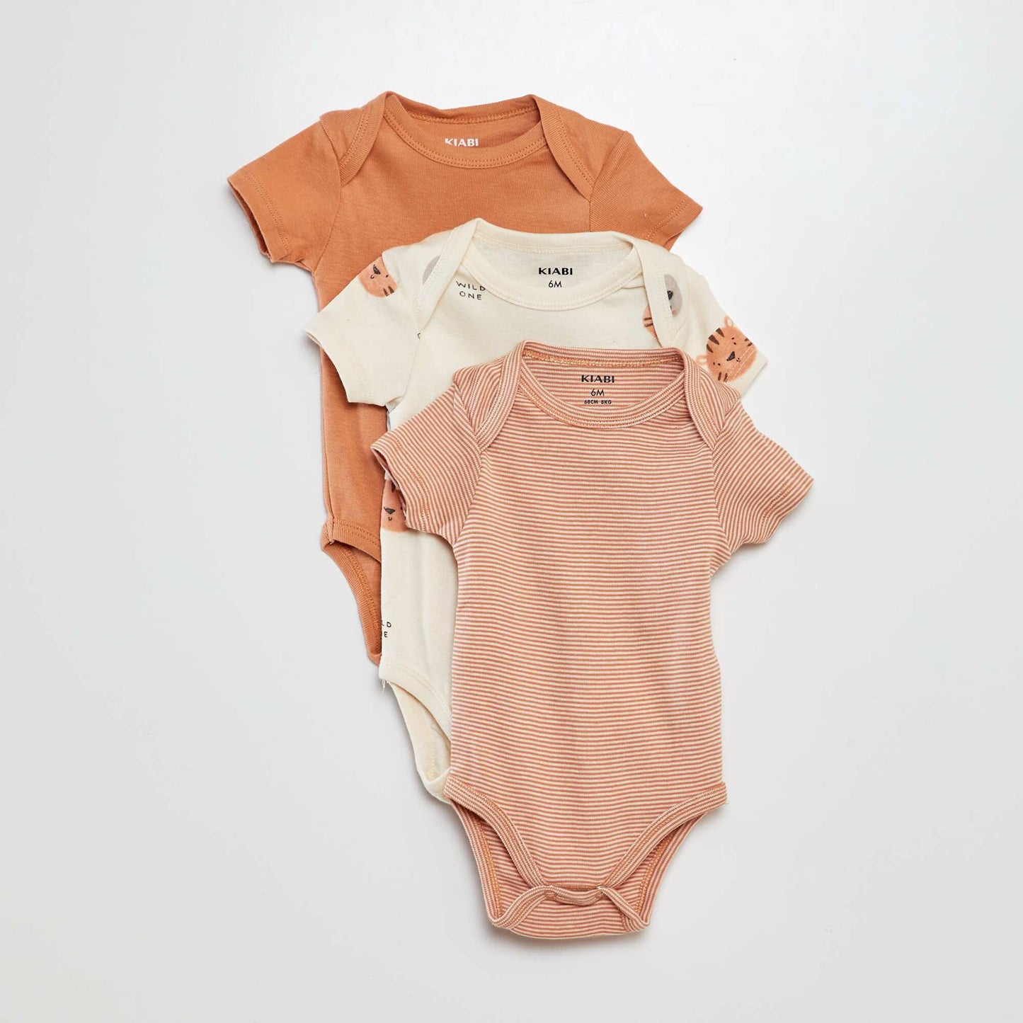 Bodies estampados de algodón - pack de 3 BLANCO