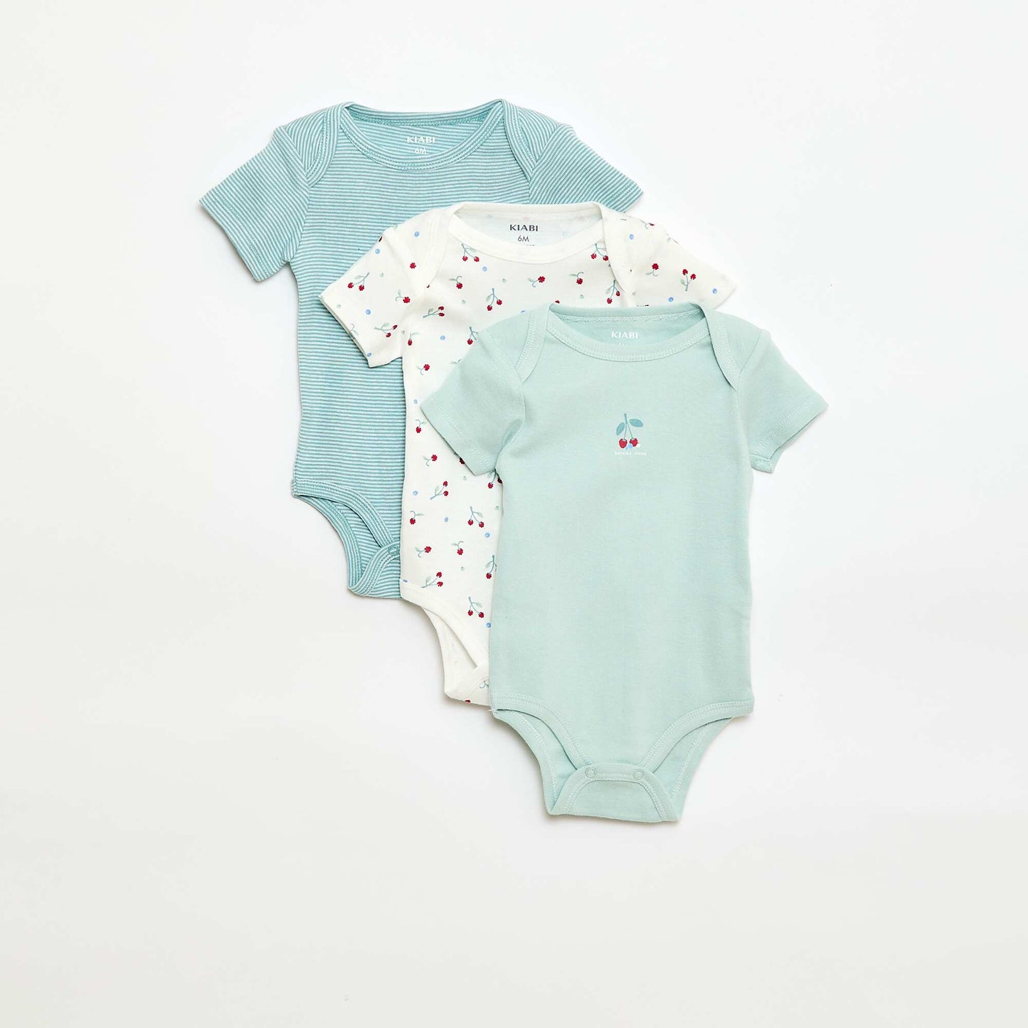 Bodies estampados de algodón - pack de 3 VERDE