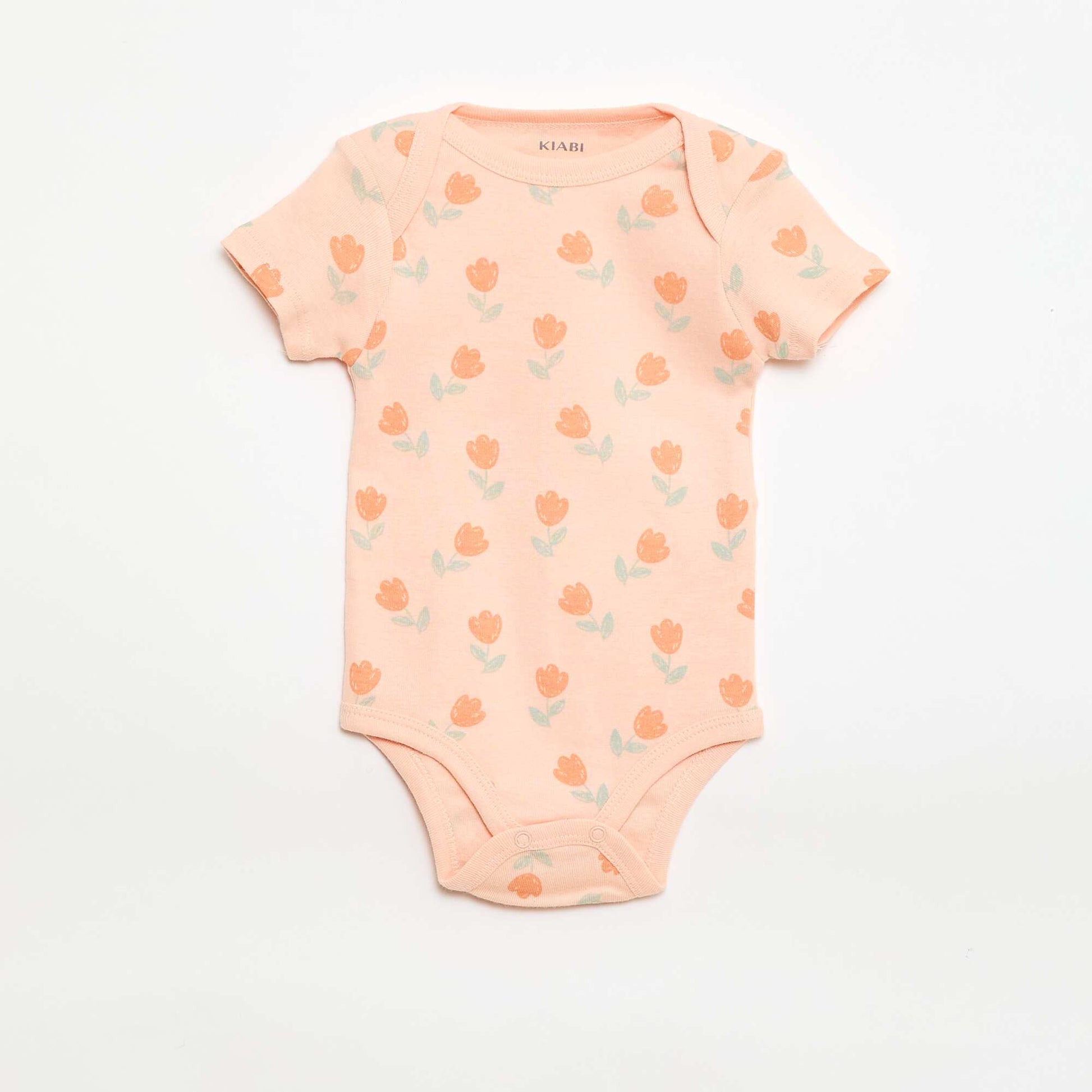 Bodies estampados de algodón - pack de 3 NARANJA