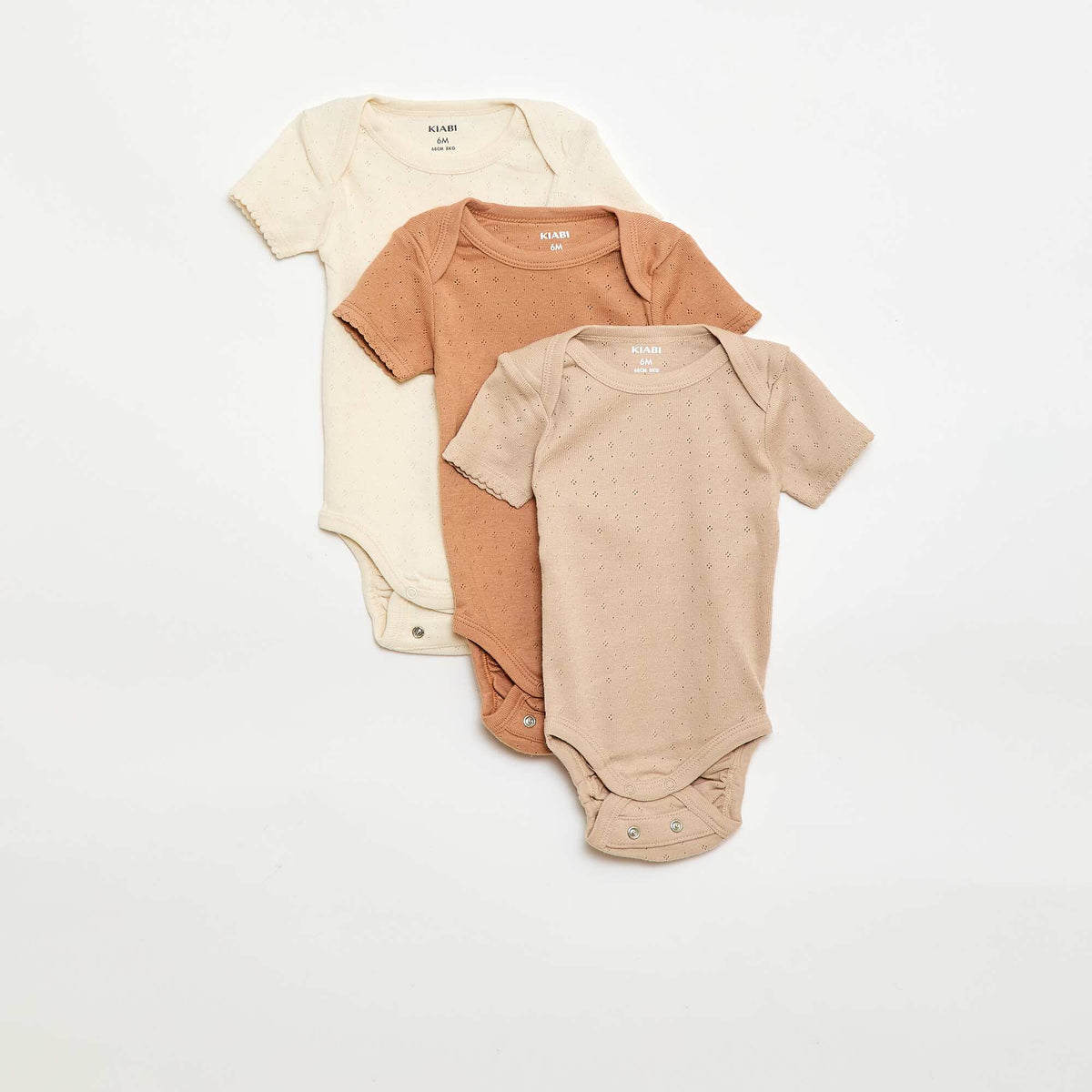 Bodie evolutivo de punto liso - Pack de 3 BEIGE