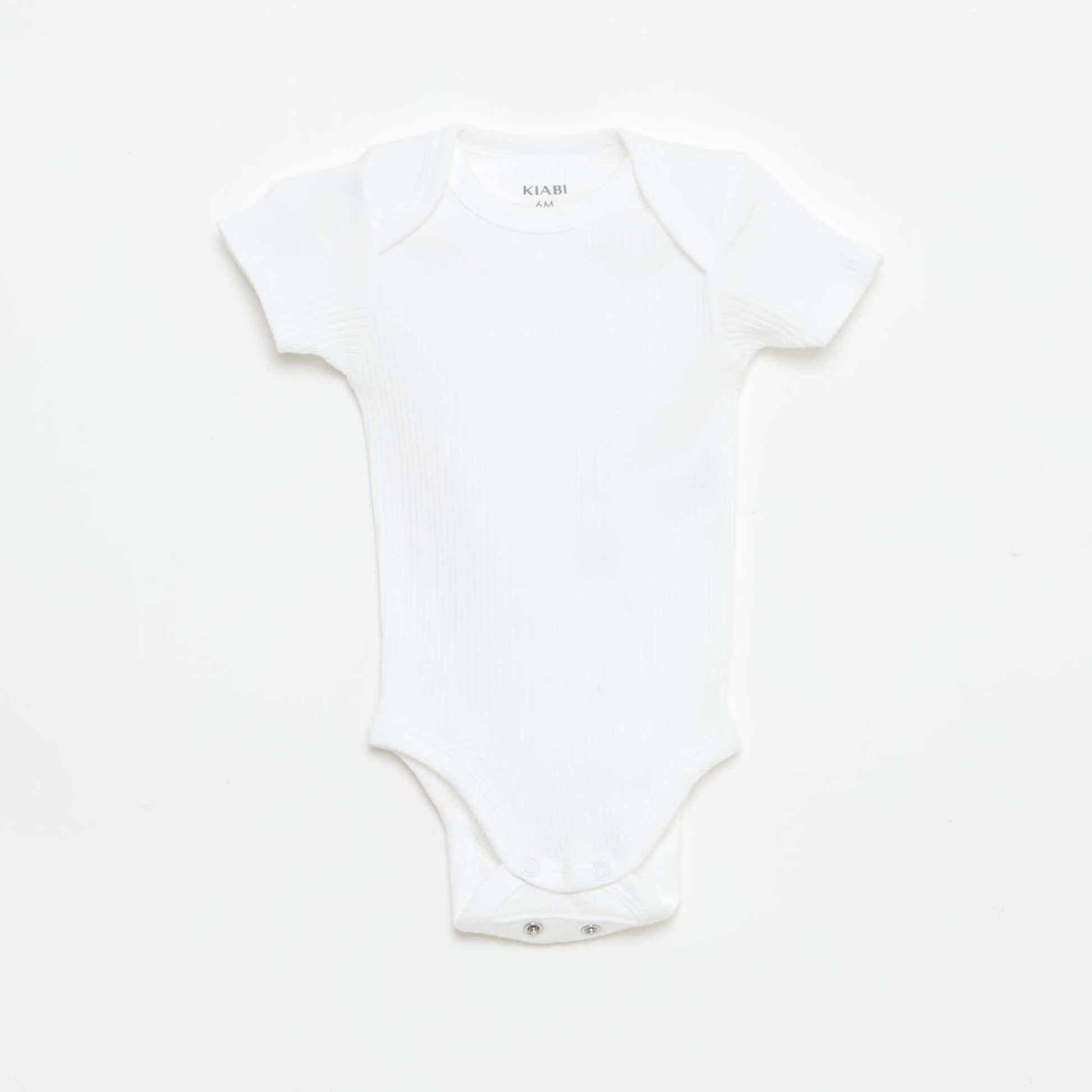 Bodie evolutivo de punto liso - Pack de 3 BLANCO