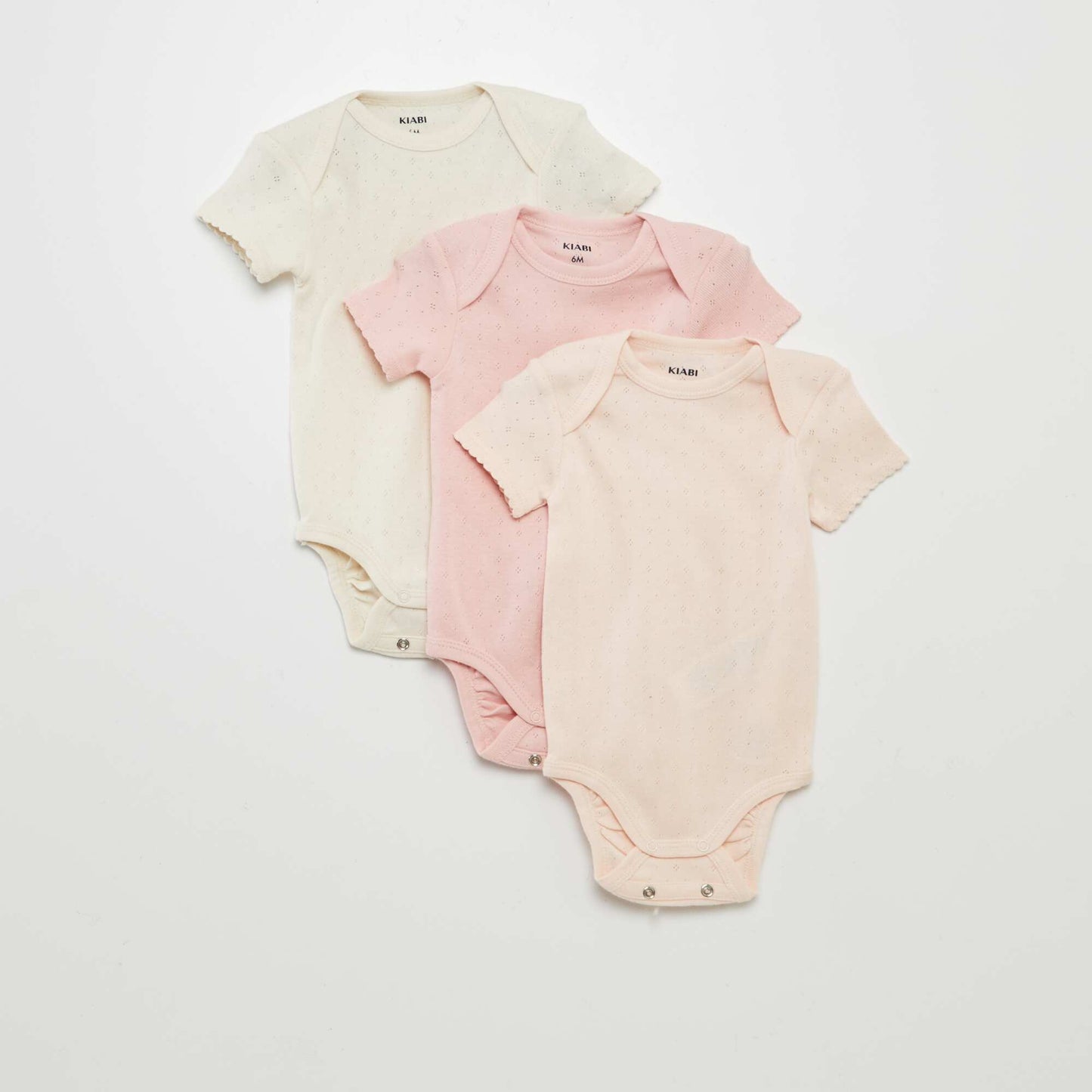 Bodis de punto liso  - Pack de 3 ROSA