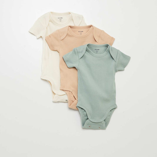 Bodis de punto liso  - Pack de 3 BEIGE