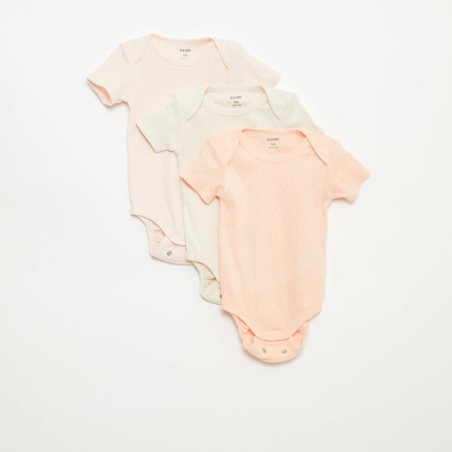 Bodie evolutivo de punto liso - Pack de 3 NARANJA