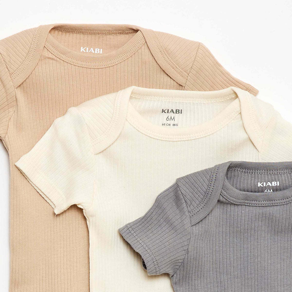 Bodie evolutivo de punto liso - Pack de 3 BEIGE