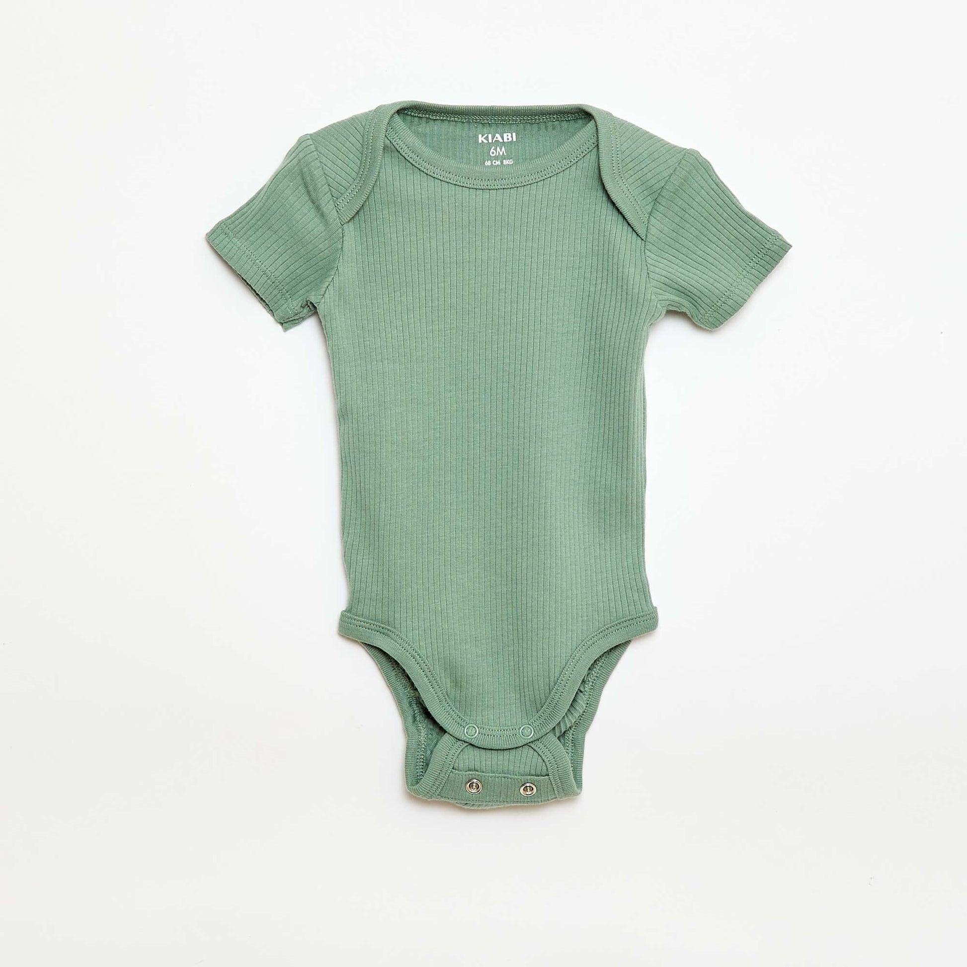 Bodie evolutivo de punto liso - Pack de 3 VERDE