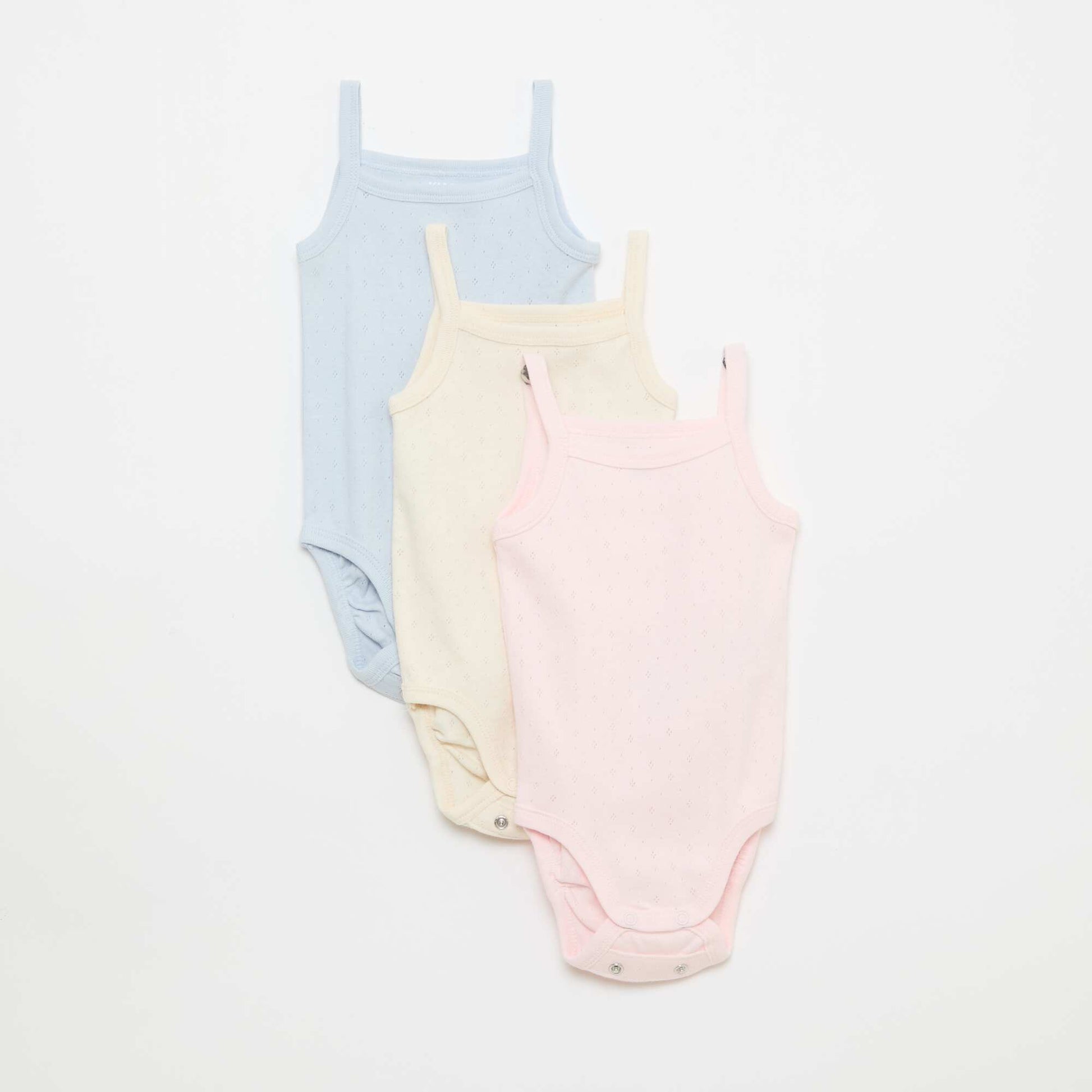 Bodies evolutivos de tirantes - pack de 3 ROSA