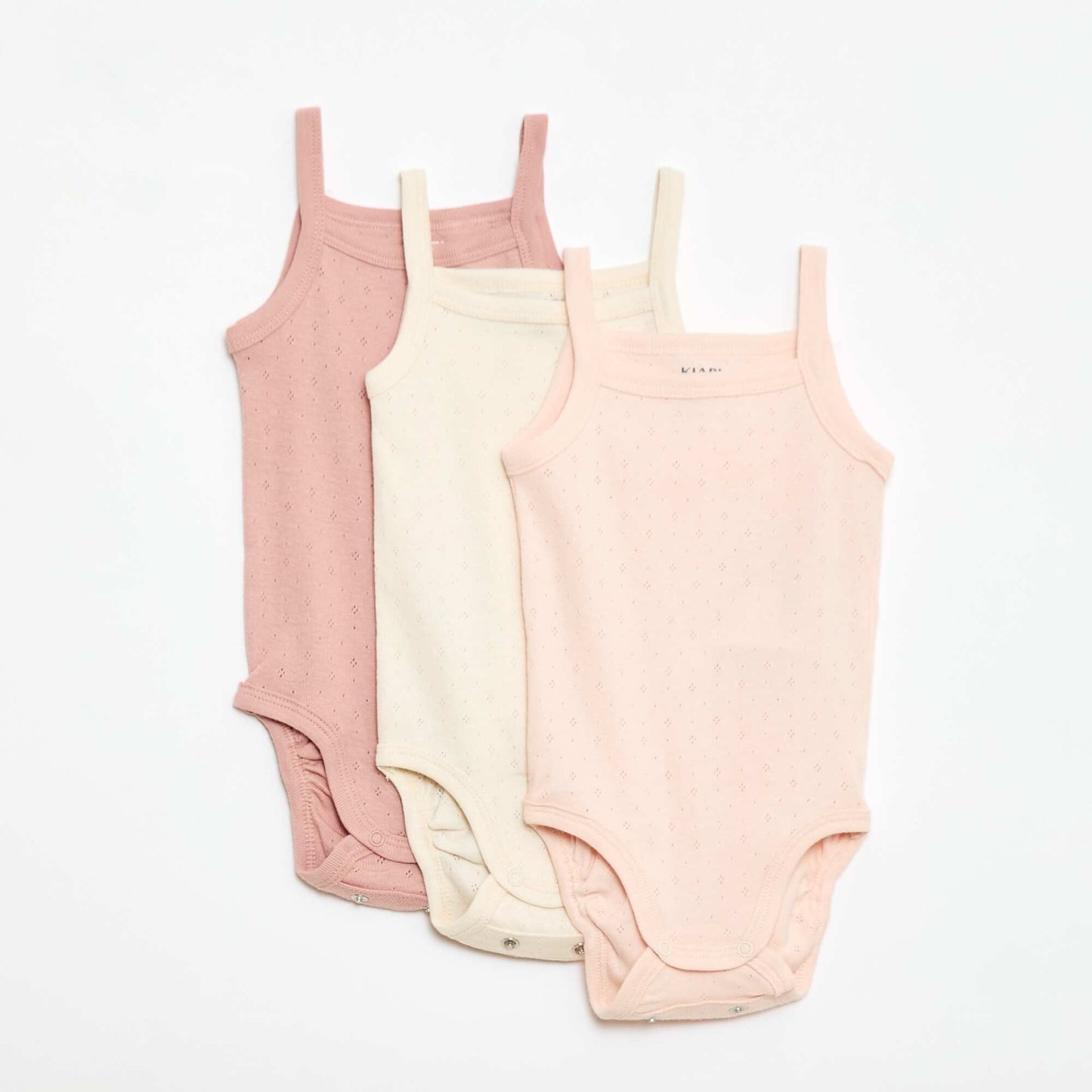 Bodies evolutivos de tirantes - pack de 3 ROSA