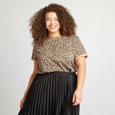 Camiseta de manga corta estampada BEIGE