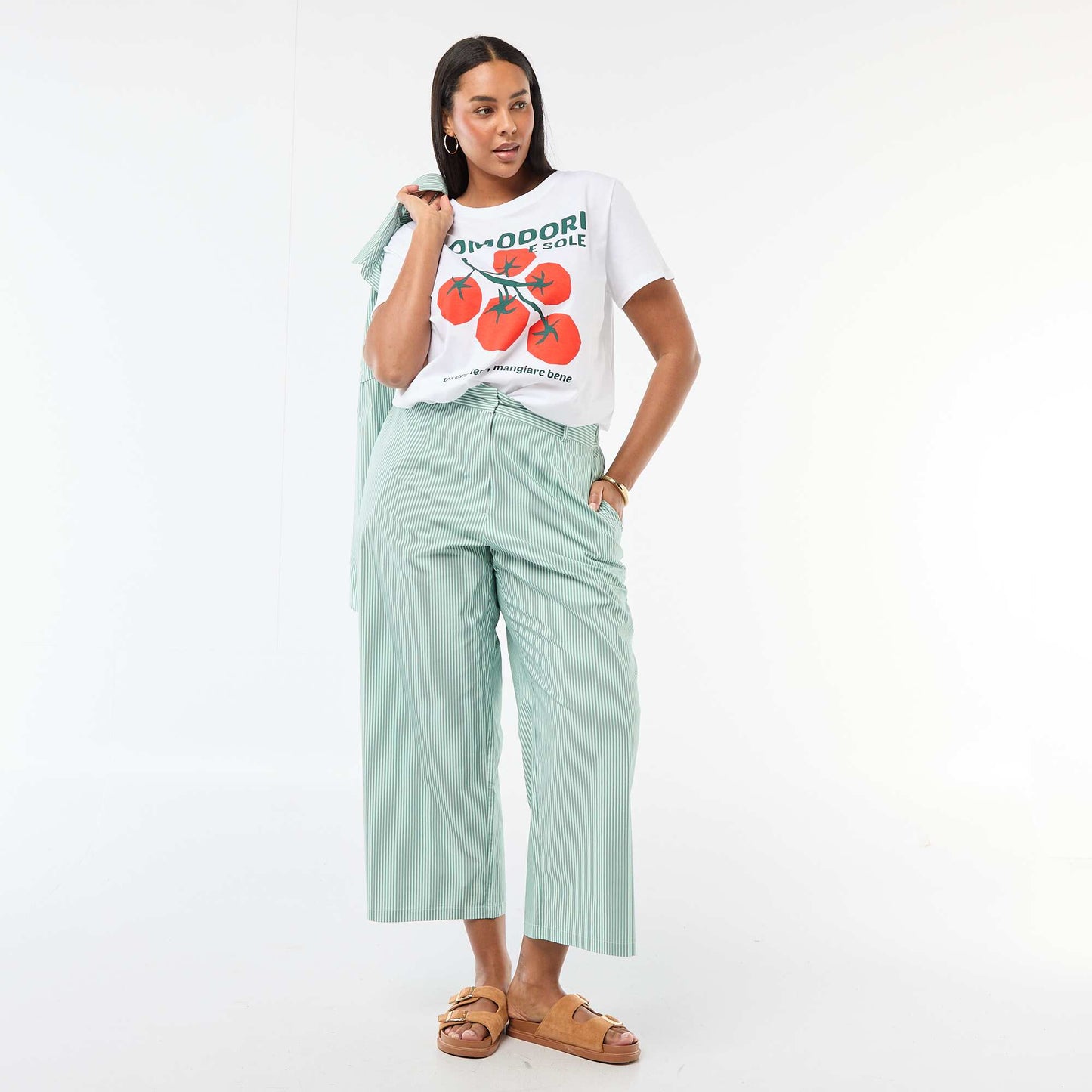Camiseta de manga corta estampada BLANCO