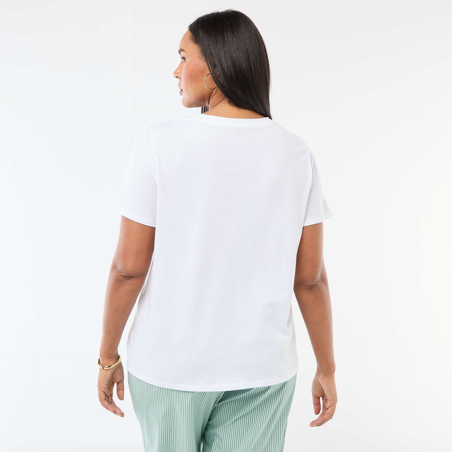 Camiseta de manga corta estampada BLANCO
