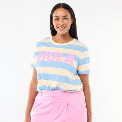 Camiseta de manga corta estampada AZUL