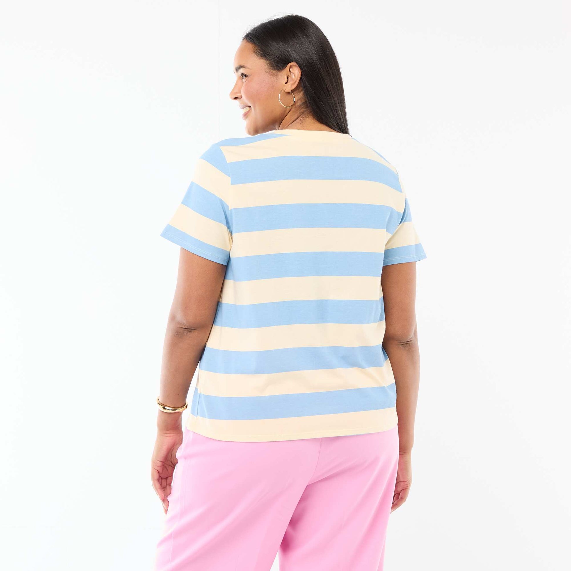 Camiseta de manga corta estampada AZUL