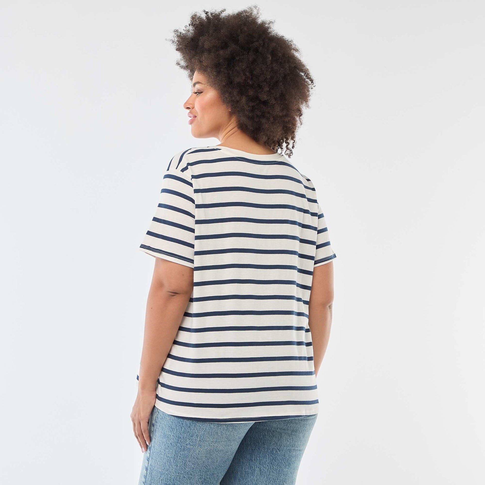 Camiseta de manga corta estampada BLANCO