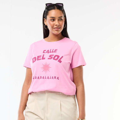 Camiseta de manga corta estampada ROSA