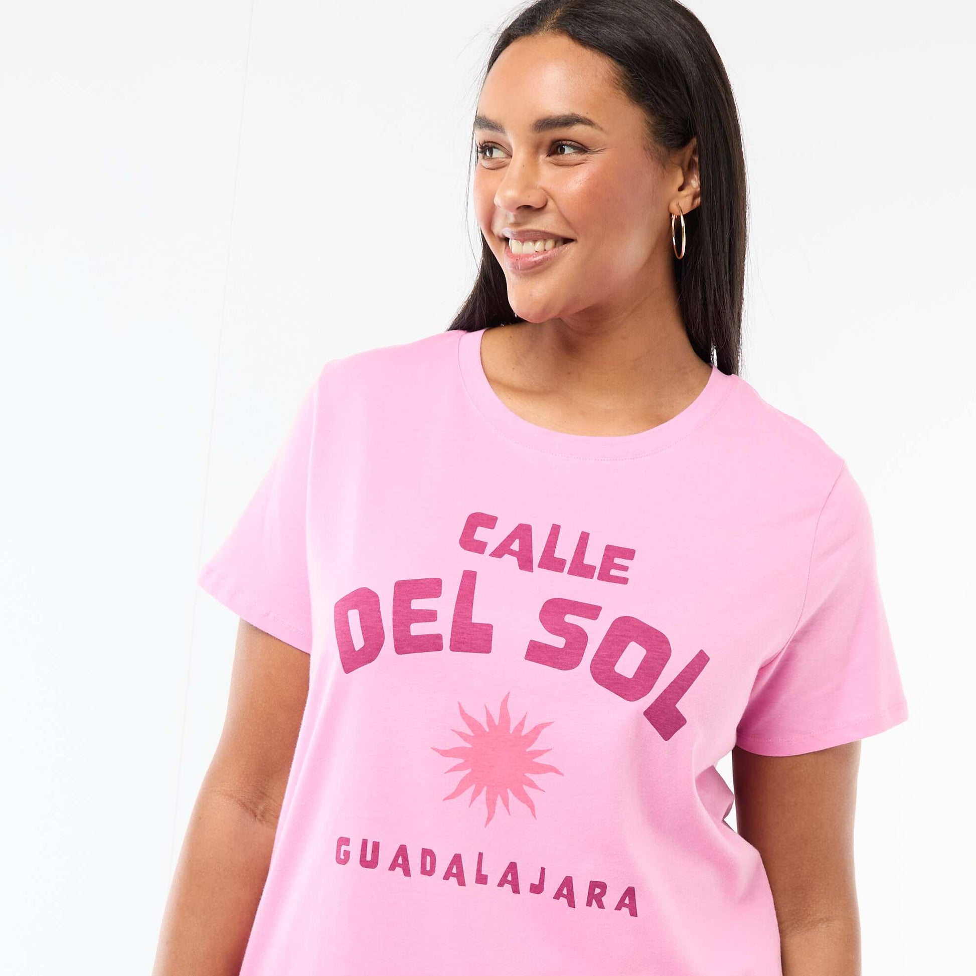 Camiseta de manga corta estampada ROSA